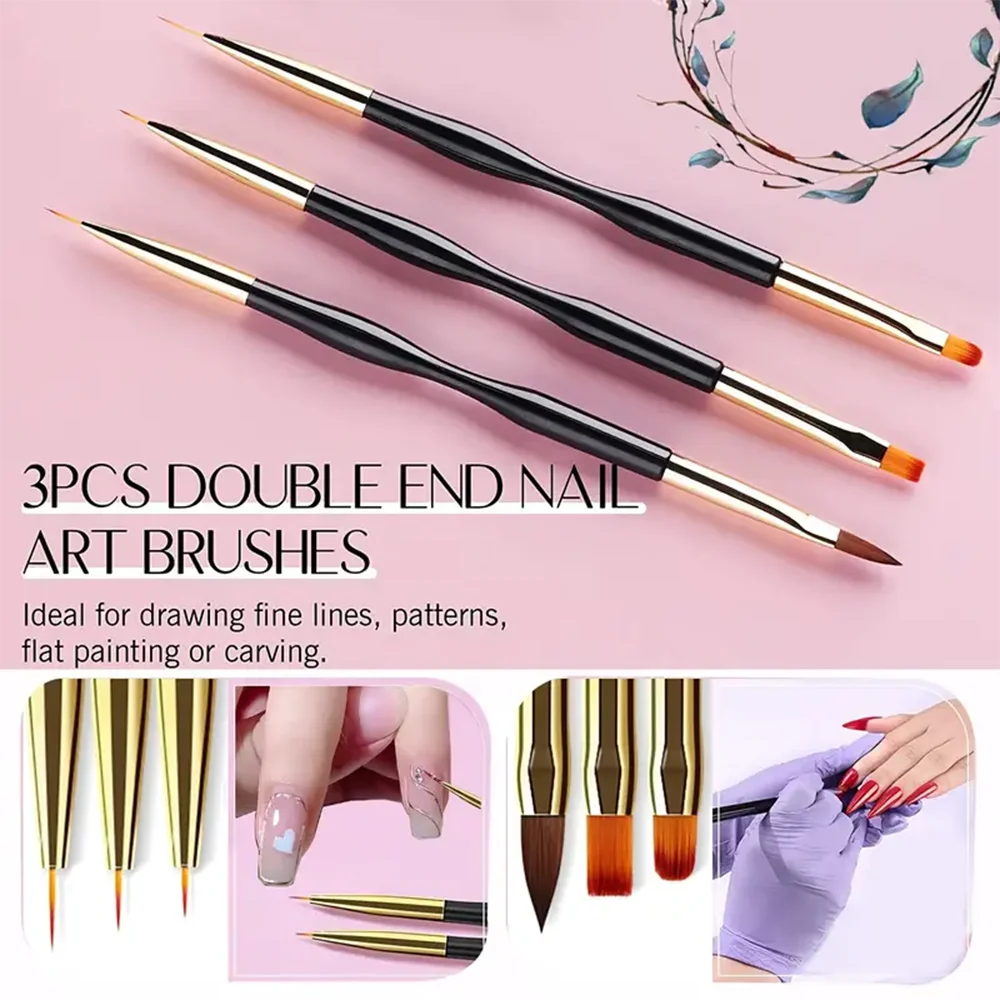 Nail Art Brush Kit for Nail Painting, Floral Carving, Gem Placement, Gel Application, Color Blending, and Line Work. - 5