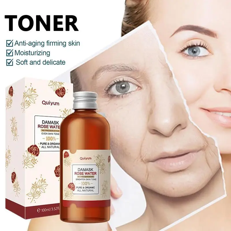 100ml Rose Pure Dew Damask Rose Water Rosehip Essential Oil Natural Pure Oil Essential Oils Hydrosol Facial Toner face toner