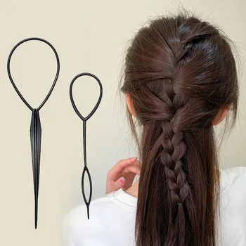 Strumenti per coda di capelli Topy Tail Capelli intrecciati per coda di cavallo Strumenti per acconciature fai-da-te facili da usare per le donne