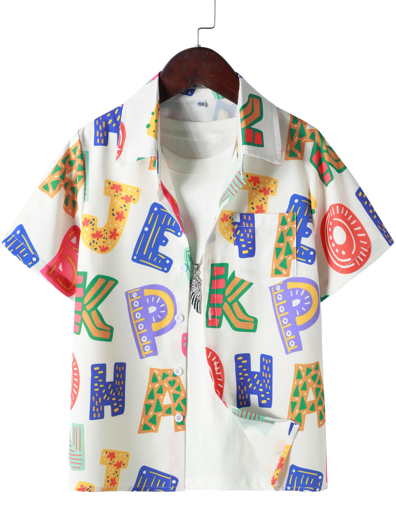 여름 하와이안 휴가 반팔 셔츠, 귀여운 프린트 셔츠, 사랑스러운 소년 셔츠, Camisas 블라우스