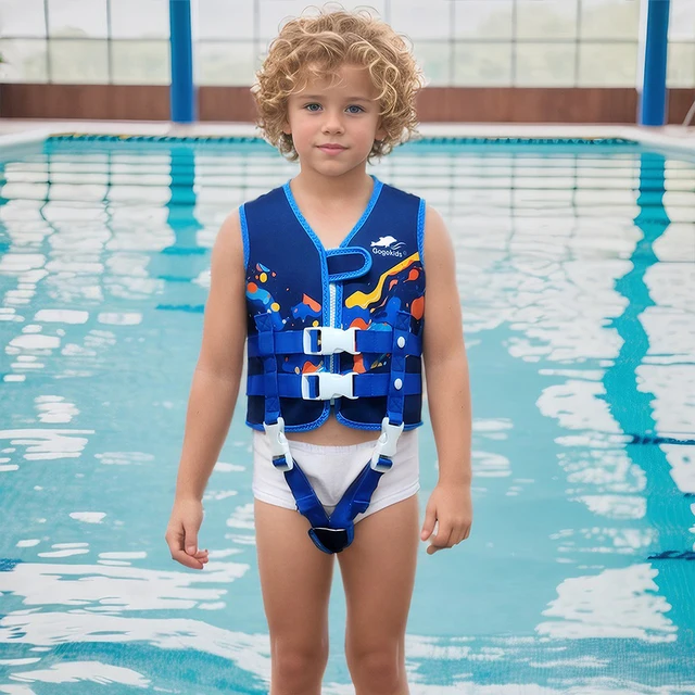Giubbotto Da Nuoto Per Bambini - Gilet Galleggiante Neoprene Con Cinturino - Foto 10