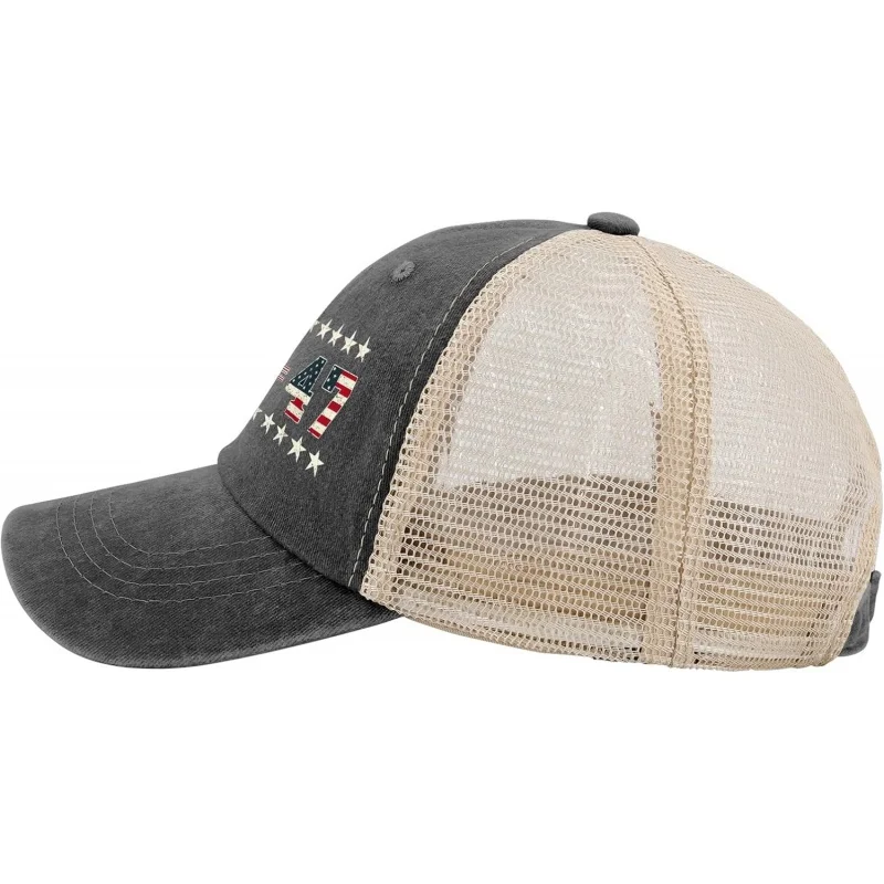 Trump 45 47 Vintage American Flag Retro Baseball Cap Camp Has All Black Womens Golf Hats Gifts