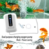 Pompe à oxygène USB Portable, réservoir à double usage, Mini pompe à poisson d'aquarium Ultra silencieuse, adaptée aux petits aquariums ou aux tortues 1
