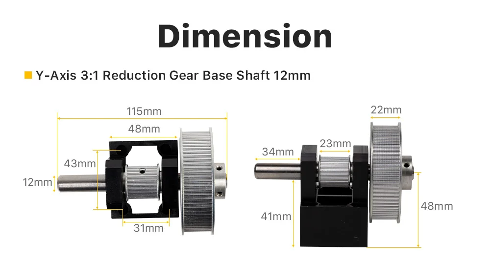 Cloudray LC Gear Base Set Maschine Mechanische Teile Führungsschiene Set für Co2-Lasergravur-Schneidemaschine – Detail 2