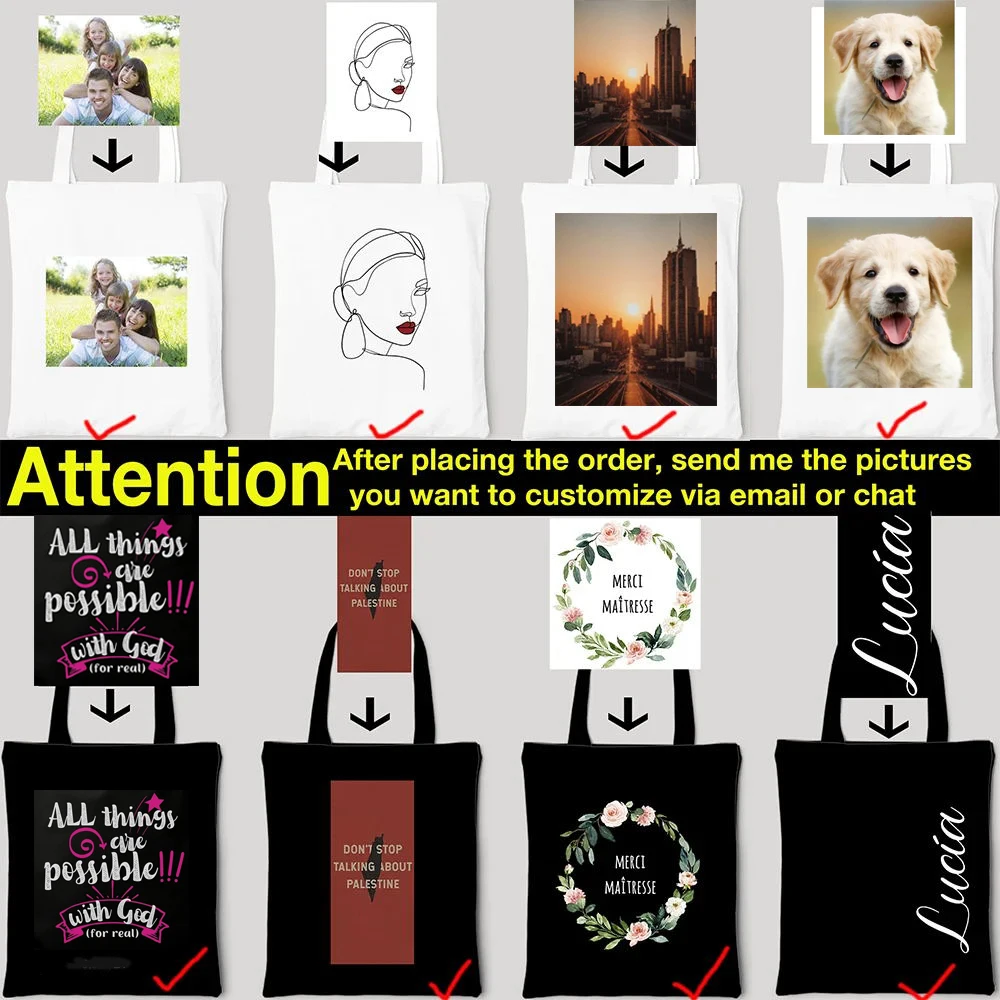 Customized Halloween Tote Bags Ghost Pumpkin Walking Dog Party Supplies Custom Print Name Picture Spooky Season Canvas Bags gift bags paper packaging bag plastic shopping bags zipper lock bags wedding flower petal bags air packaging bags
