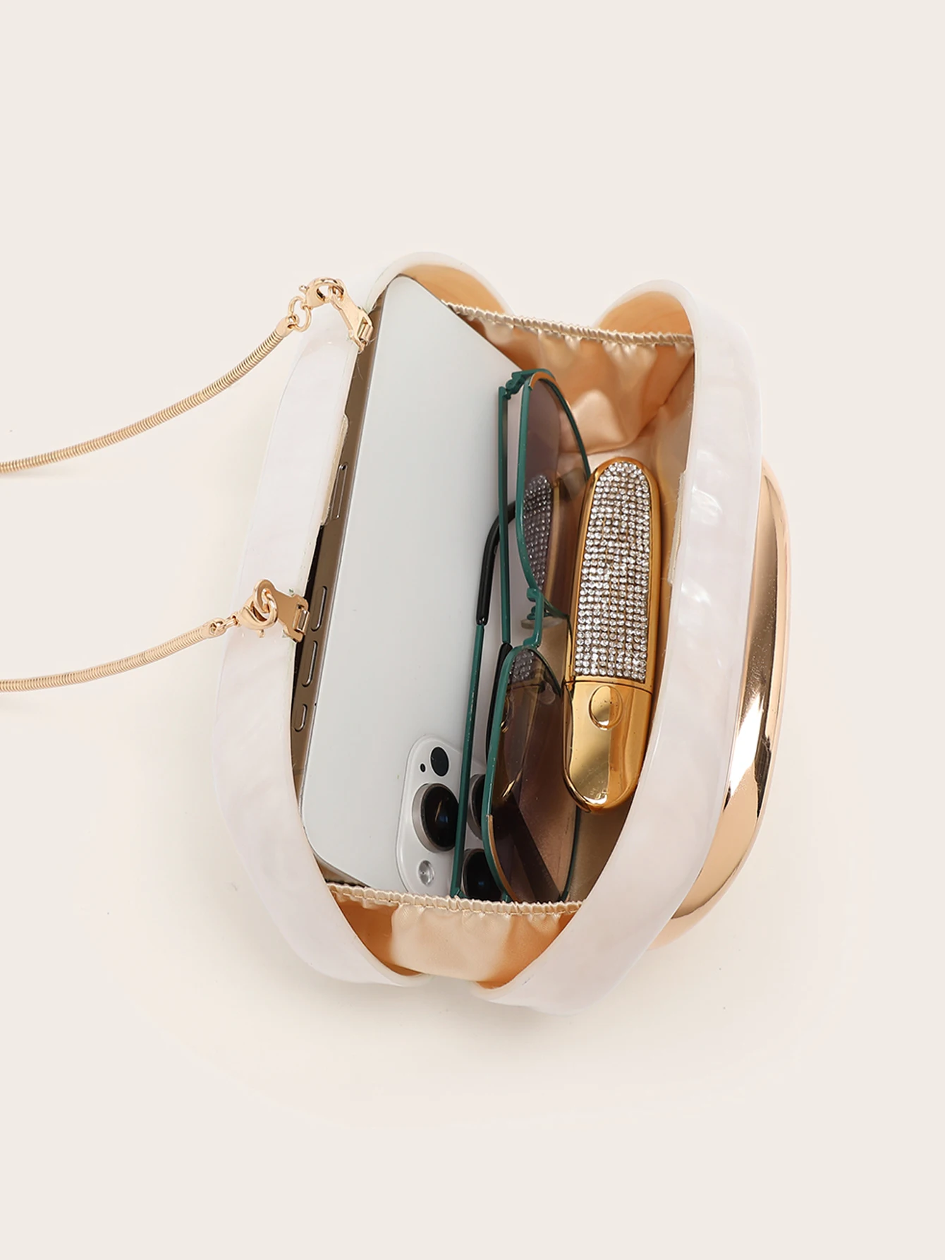 Luxury Evening Clutch Bag - Womens Wedding Party Crossbody Handbag