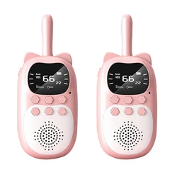 Rechargeable Kids Walkie Talkie Set - Fun and Interactive Communication Toy (2pcs Pink)