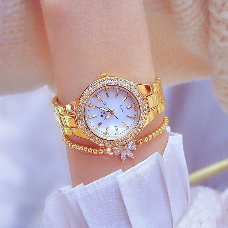 

BS New Watch Classic Popular Full Diamond Women's Watch Quartz Watch Popular Fashion