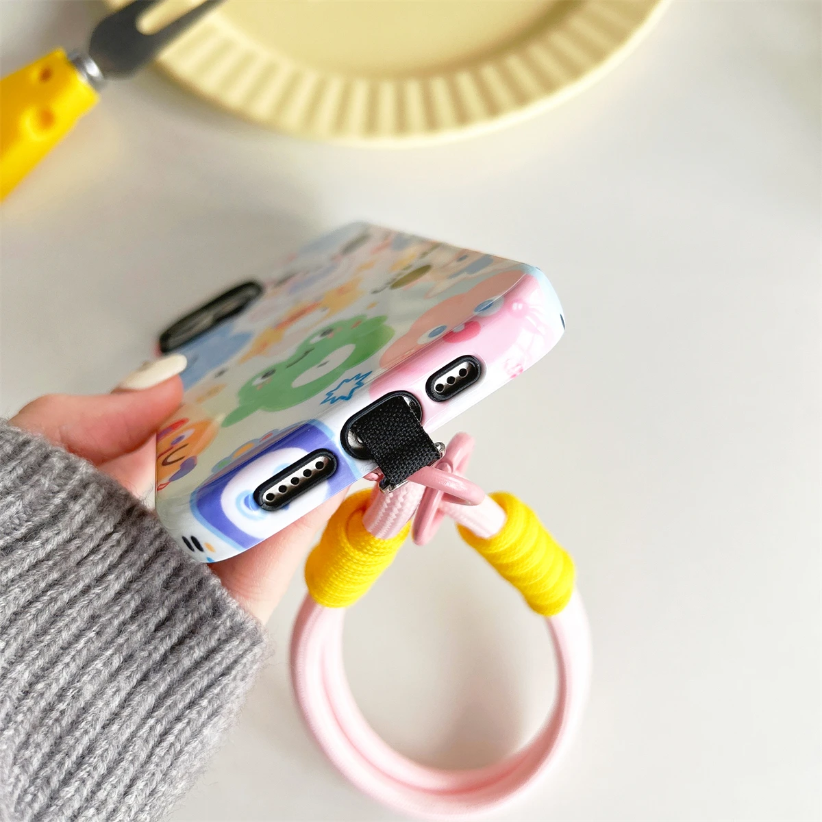 Cute cartoon animals intInclusive Phone Case Two-In-One Film Protective Shell For iPhone 15 14 13 12 11 Pro Max Plus Mini