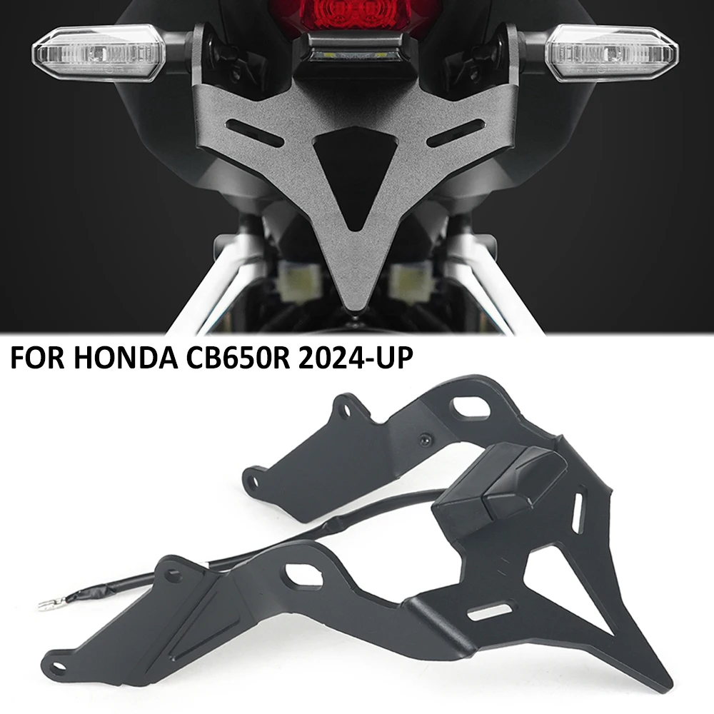 For Honda CB 650 R CB 650R CB650R -UP Motorcycle Rear Short Tail Stock Tidy License Plate Holder Tailstock Bracket LED Light license plate holder,motorcycle license plate holder