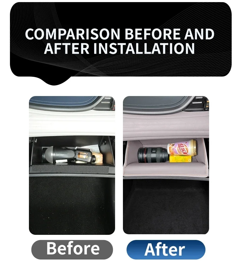 For Byd Yuan Plus Atto 3 2022-2025 Car Passenger Glove Box Storage Slot Pad Organizer Case Leather Protector Mat Wear Resistant