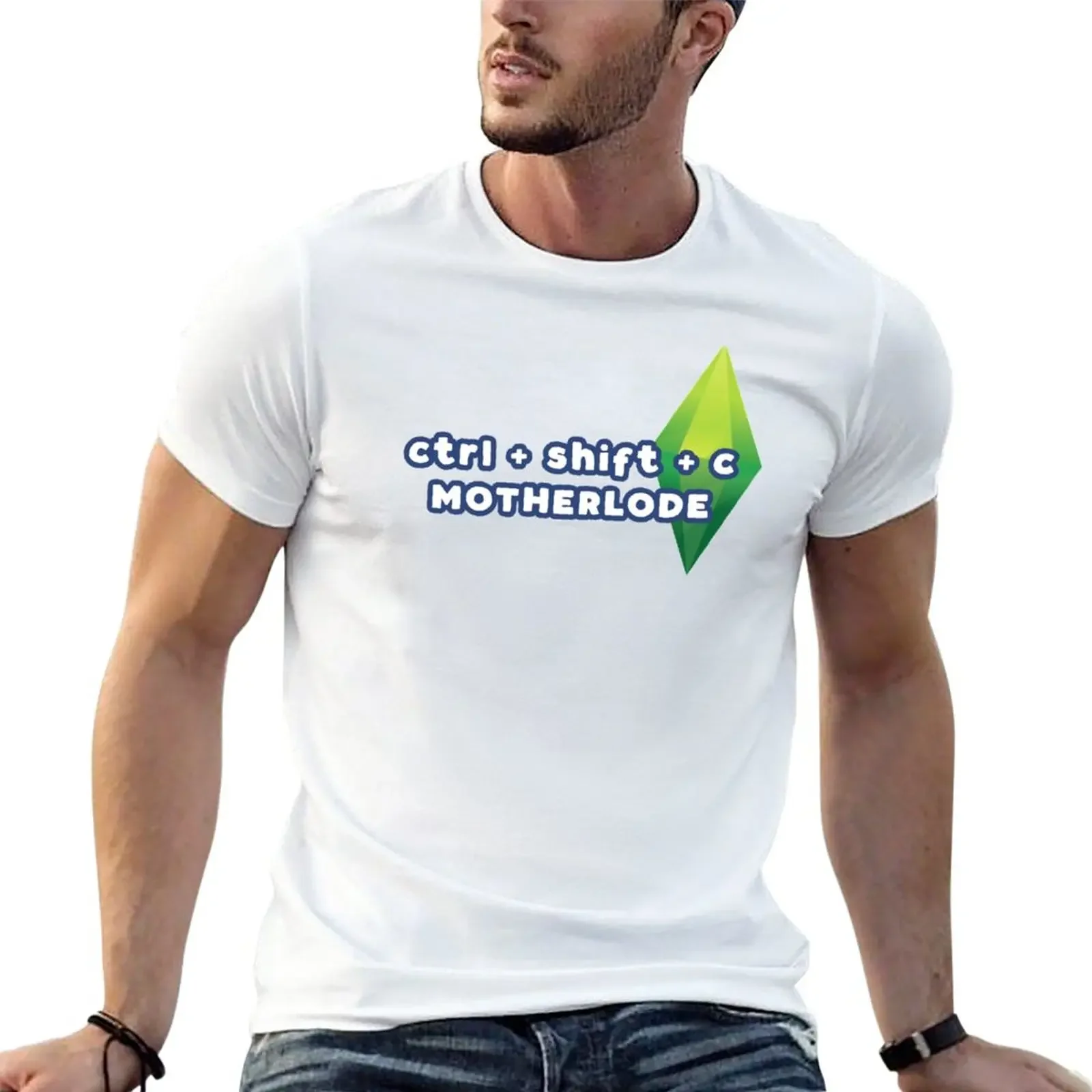 The Sims 'Motherlode' T-Shirt Plain Oversize Kawaii Clothes Magliette Grafiche Da Uomo Grandi E Alte