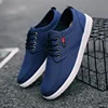 Men's Canvas Shoes Korean Style Breathable Round Head Lace Up Sneakers Casual Work Comfortable Trainers Zapatillas De Deporte 5