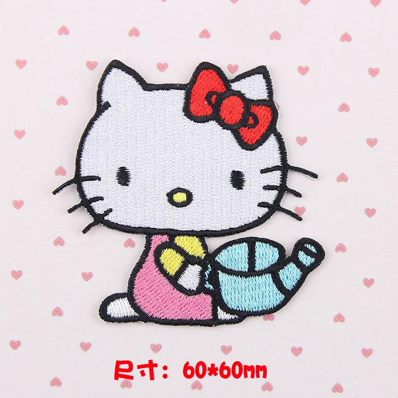 Hello Kitty cute animal cartoon Iron on Sew on Embroidered Patch