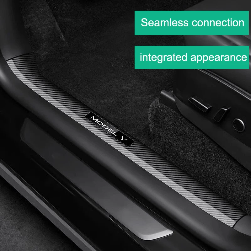 Door Sill Guards Protector Scuff Plate Cover For Tesla Model Y-New OEM 100% Fit Tesla y Door Threshold Anti Kick Pads