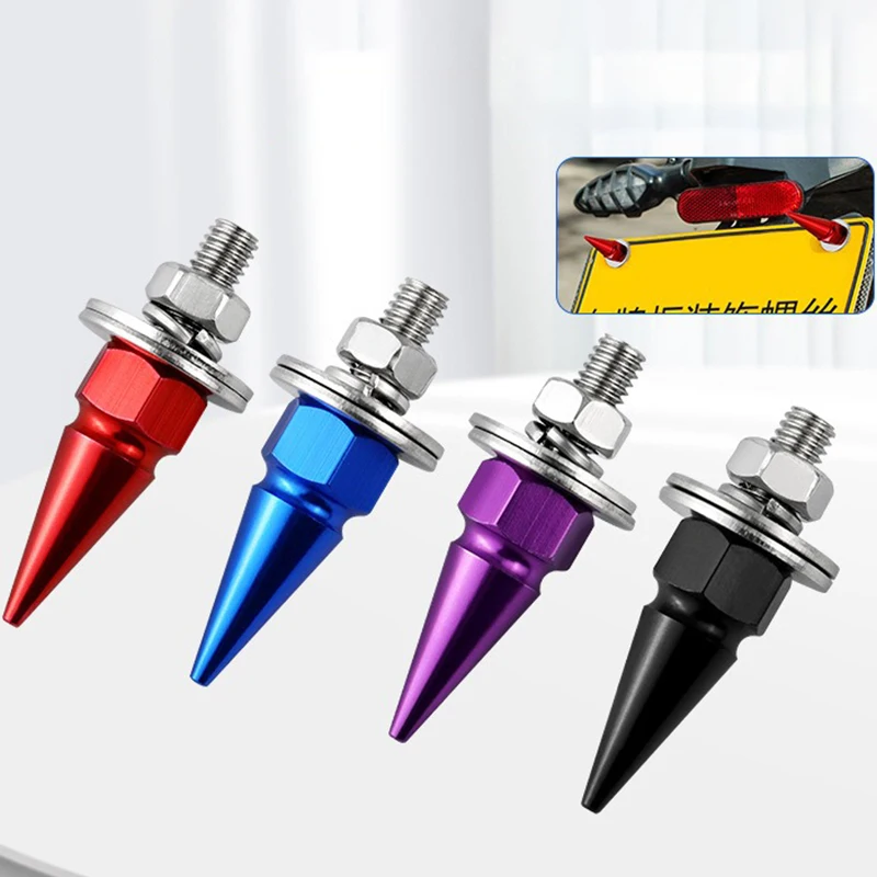 M6 Threaded Tips Screw 1-4pcs Car Modified Fasteners Fender Washer Bumper Engine Screws License Plate Aluminium Alloy Bolts