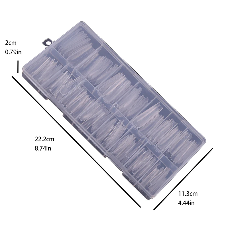 150Pcs/Box Dual Forms Nail Extension Molds - Square Coffin Almond False Nail Tips, UV Gel Quick Building Manicure DIY Tools