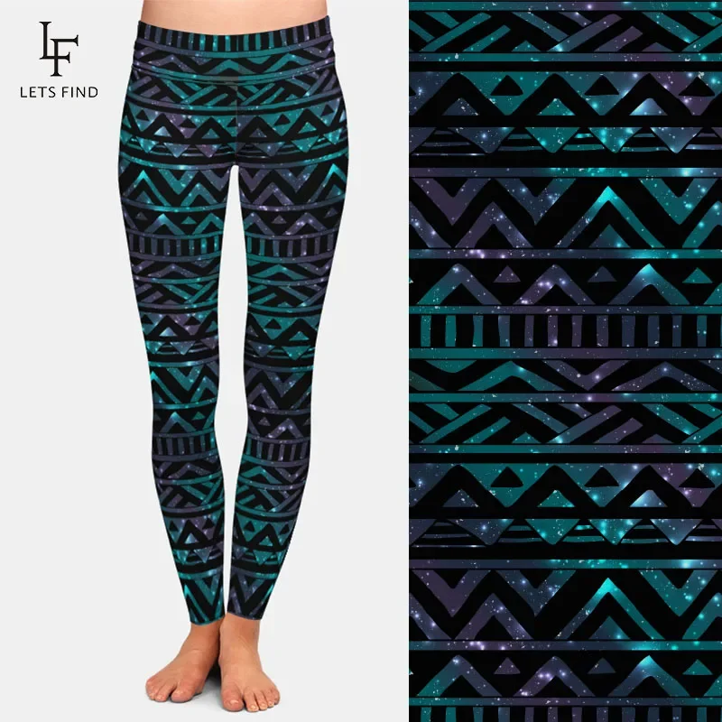 Girls Aztec Fun Print Ankle Leggings