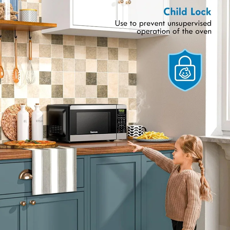 Countertop Microwave 6 automatic preset menus, child lock, defrost and quick cook functions, 0.7 cu. ft. 4