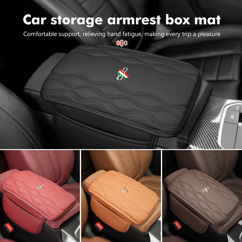Car Central Bracciolo Box Pad Storage Bag Auto Bracciolo Case Mat Per Fiat Abarth 500 Abarth 124 Abarth 595
