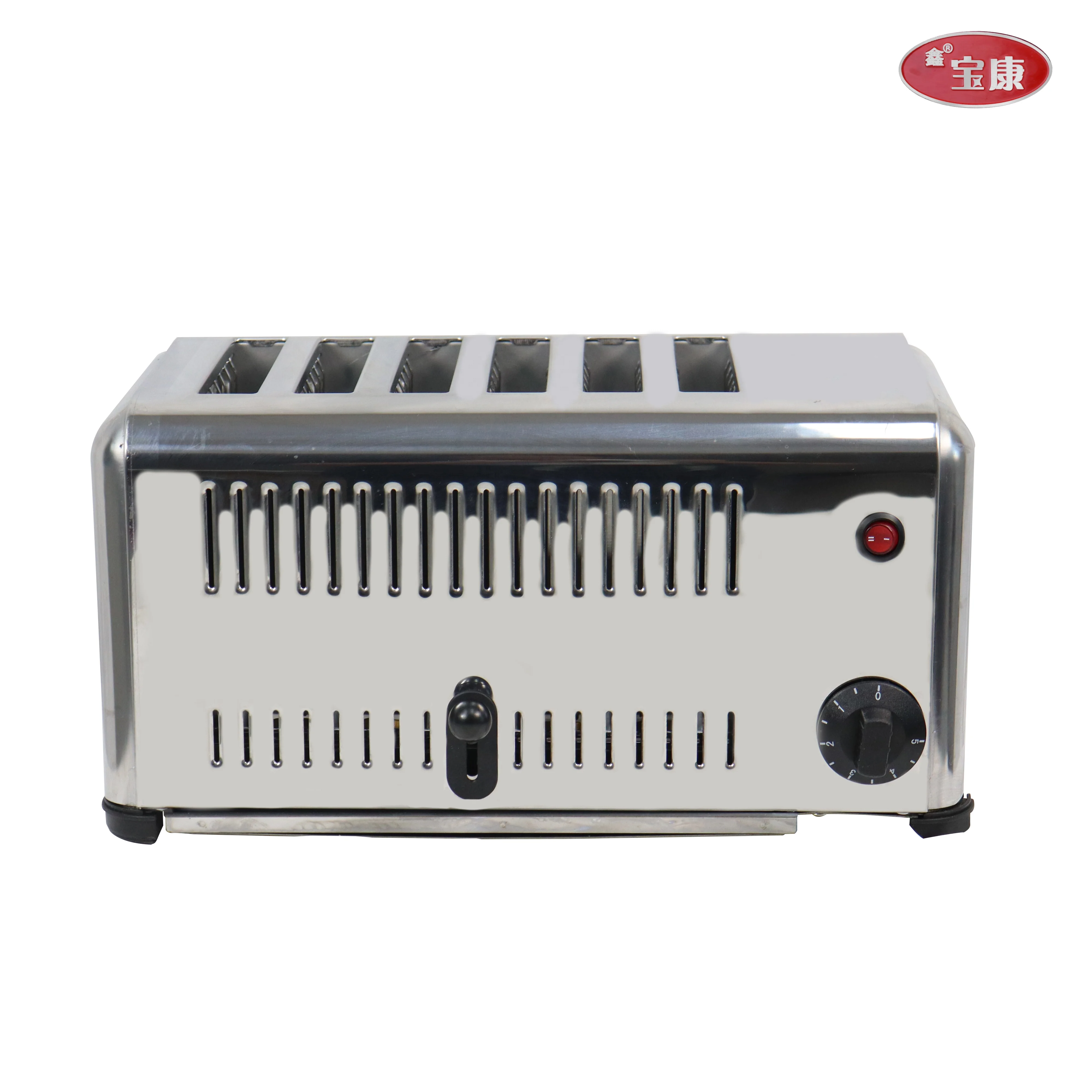 Commercial Sandwich Machine 6 Stainless Steel Electric Bread Maker Pop-Up Bread Toaster Suitable for Restaurant