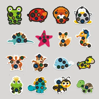 10pcs Baby Cute Cartoon Animal Sticker Forehead Head Strip Body Fever Thermometer Children Safety Baby Care Thermometer 3