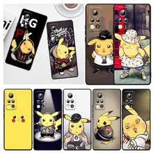 

Fashion Cute Pikachu Pokemon For Honor 60 50 30 30i 30S V30 X30i X20 10X X10 Play 5T Pro Plus Lite SE 5G Black Phone Case Capa