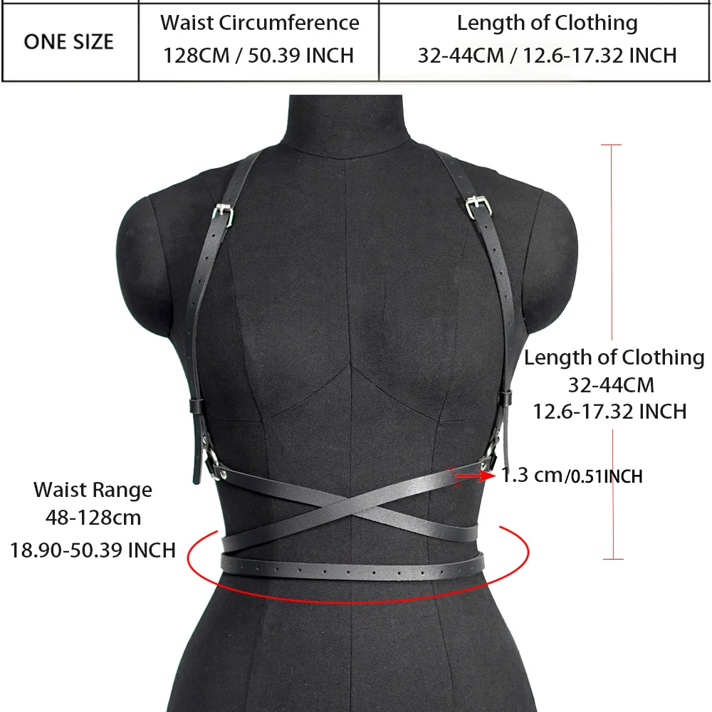 Leather Lingerie Accessories Women Fashion Harness Belt Body Harness Corset Suspenders