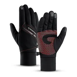 2021 Winter Ski Gloves Full Finger Touch Screen Waterproof Motorcycle Gloves Thermal Fleece Motorbike Outdoor Riding Gloves