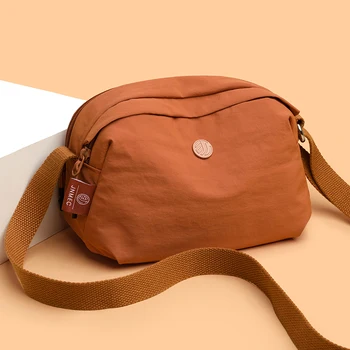 2025 New Jialongshi Fashionable and Versatile Women's Single Shoulder Bag, Casual and Simple Crossbody Bag, Waterproof Nylon Fab 1