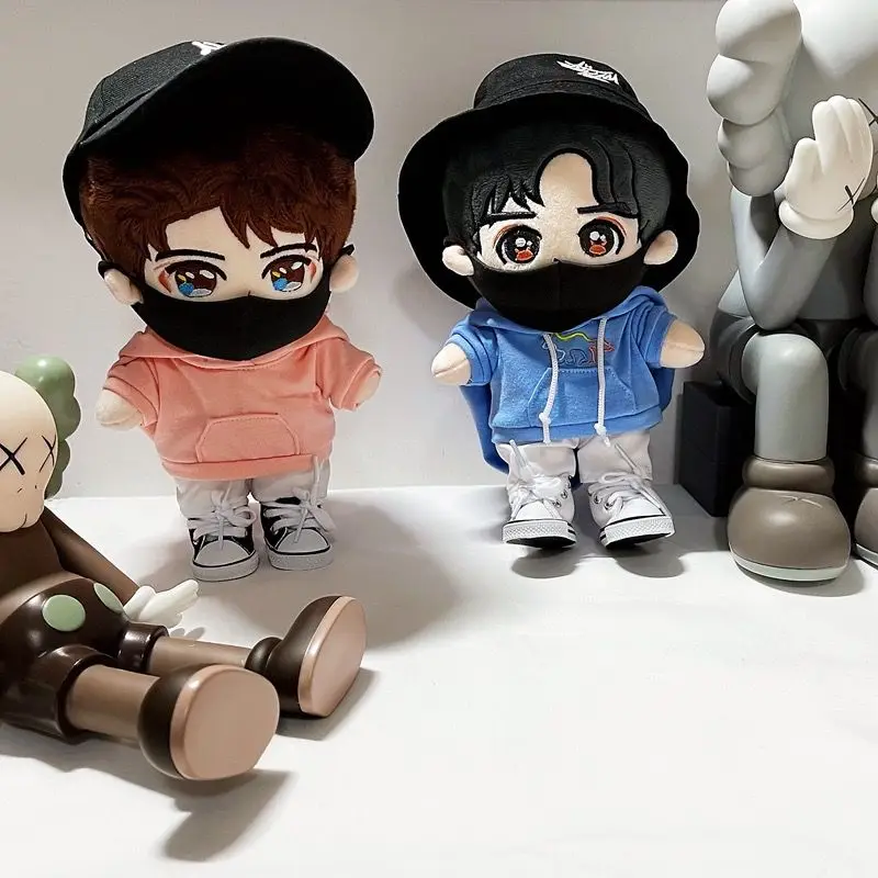 

20cm Wang Yibo Sean Xiao Zhan BJYX Stuffed Plush Cotton Naked Doll Change Clothes Minidoll Soft Toy Plushies Collectible Doll