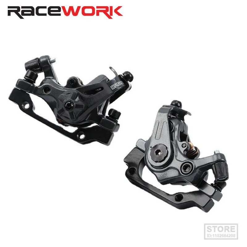 

Bicycle Front Rear Disc Brake Caliper For XC MTB Mountain Bike Speed Clip Dual Piston Mechanical Set with 160mm Rotor