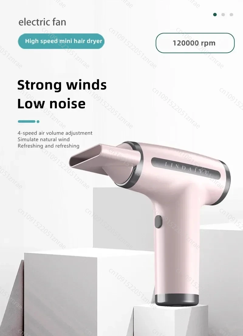 Description Picture 3 of itemPortable 4 in 1 Wireless Hair Dryer Electric Air Duster Blower Travel USB Rechargeable Only Cold Wind Blow Dryer