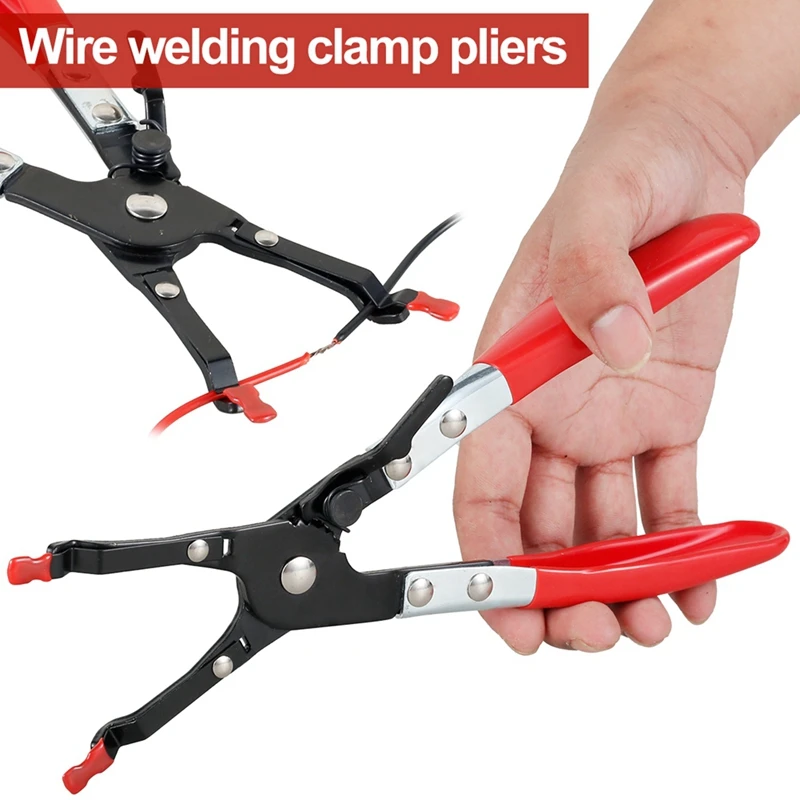 Car Vehicle Soldering Aid Pliers Metal Wire Welding Clamp Aid Plier Hold Wires Vehicle Repair Maintenance Tool