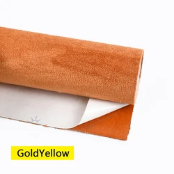 Suede Fabric Self - Adhesive Cloth for Interior DIY Projects (GoldYellow)
