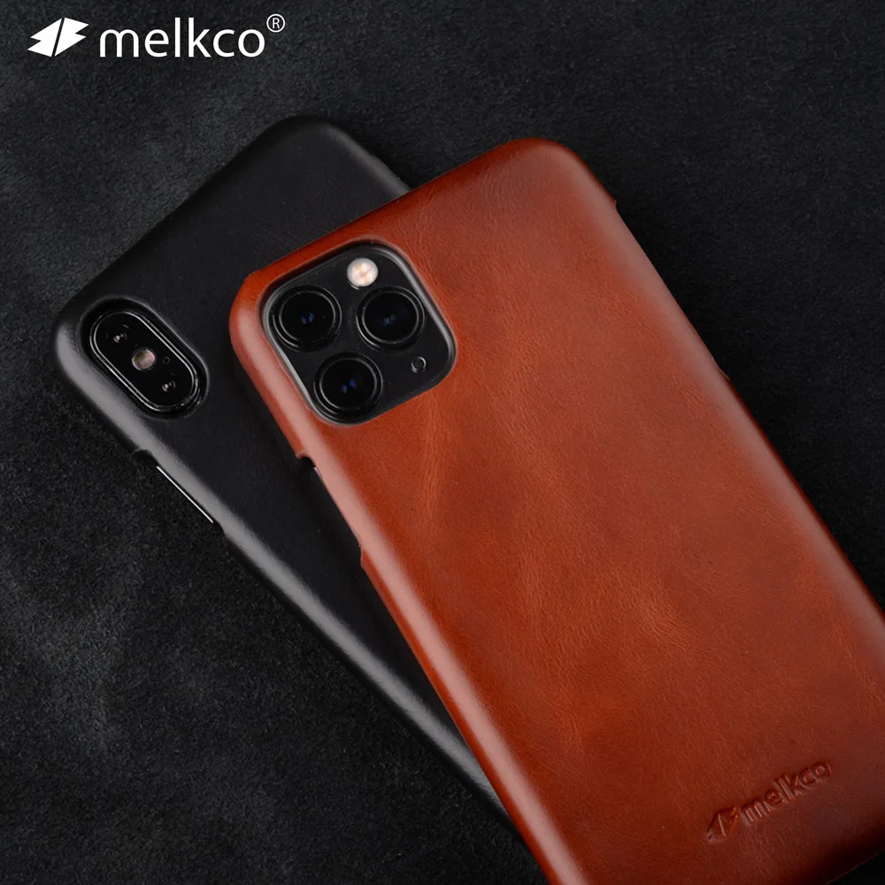 

Чехол Melkco из натуральной кожи в стиле ретро для iPhone 11 Pro Max Xs Max, Роскошный деловой чехол из воловьей кожи для телефона iPhone Xr X, задняя крышка