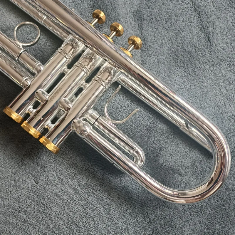 Top USA Stradivarius LT197S77 Silver Trumpet Pipe Flat Instrument Brass Strudents