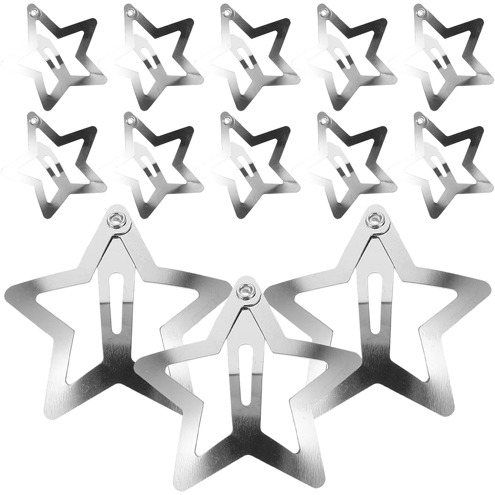 20 Pcs Star Hairpin Clips for Women Hairpins Small Barrettes Thin Metal Girl Child Snap