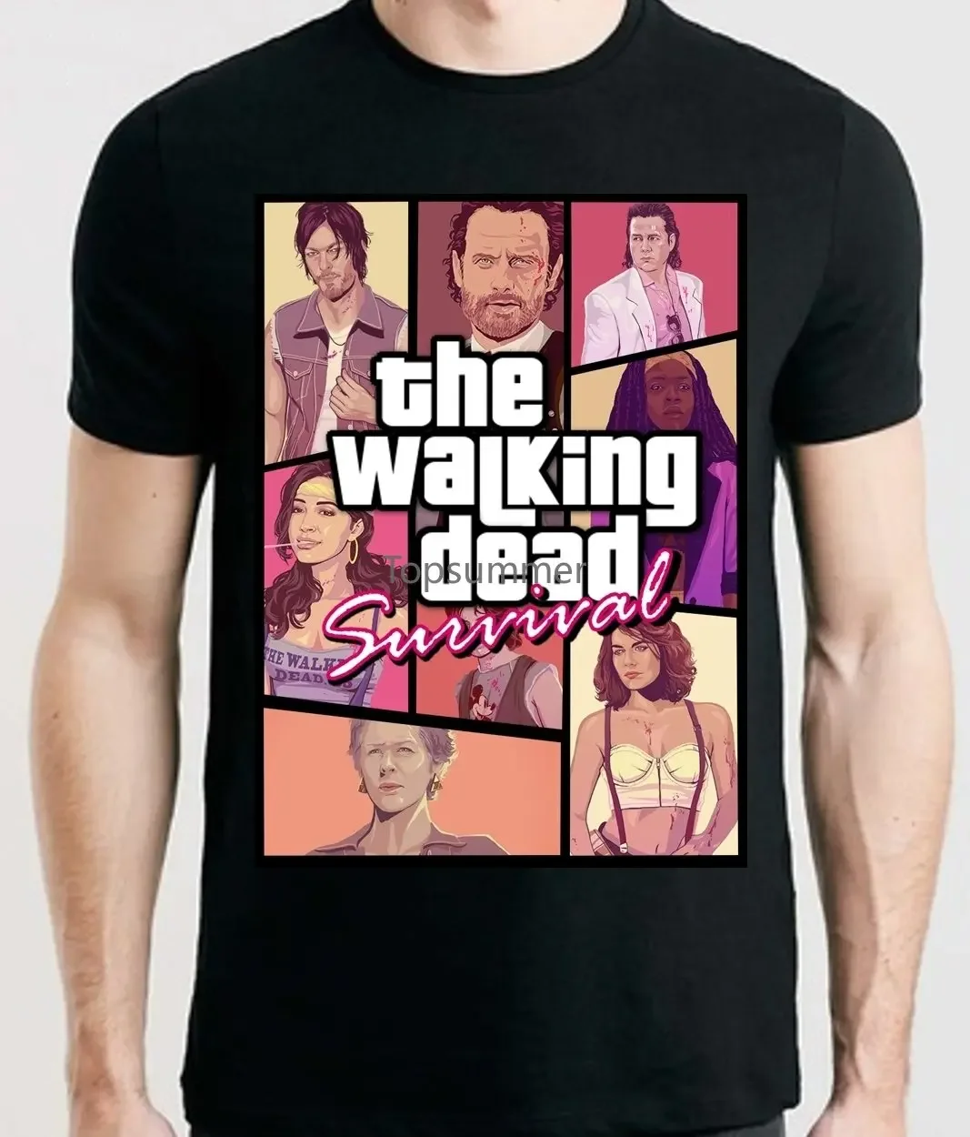 

Ходячие мертвецы, сезон 9, Rick Grimes Daryl Dixon Neegan Мэгги, Мужская футболка, крутая Повседневная футболка, Мужская Унисекс Sbz8098