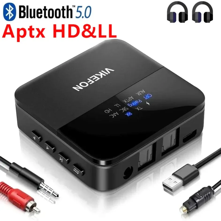 무선 어댑터 RCA SPDIF 3.5mm Aux 잭 블루투스 5.0 오디오 송수신기 AptX HD LL 저지연 CSR8675 TV PC 자동차용