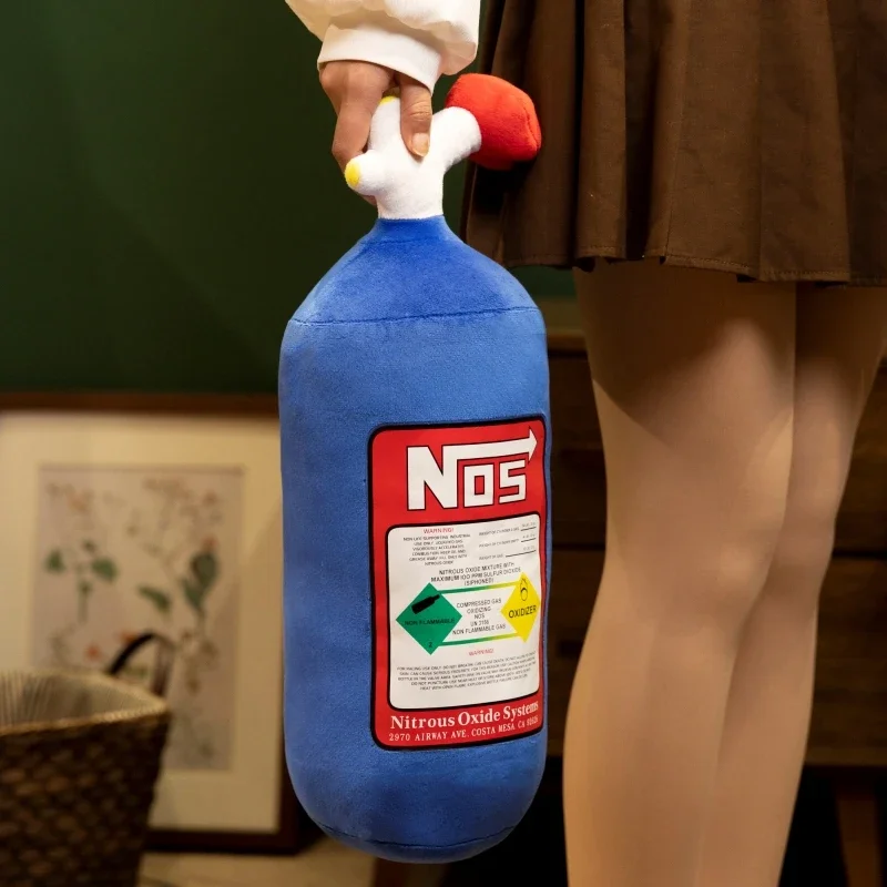 Cuscino di peluche a forma di bombole di azoto realistiche, 29 cm/45 cm, morbido cuscino lombare per auto, decorazione per la stanza con personalità modificata, regalo_voghion.com