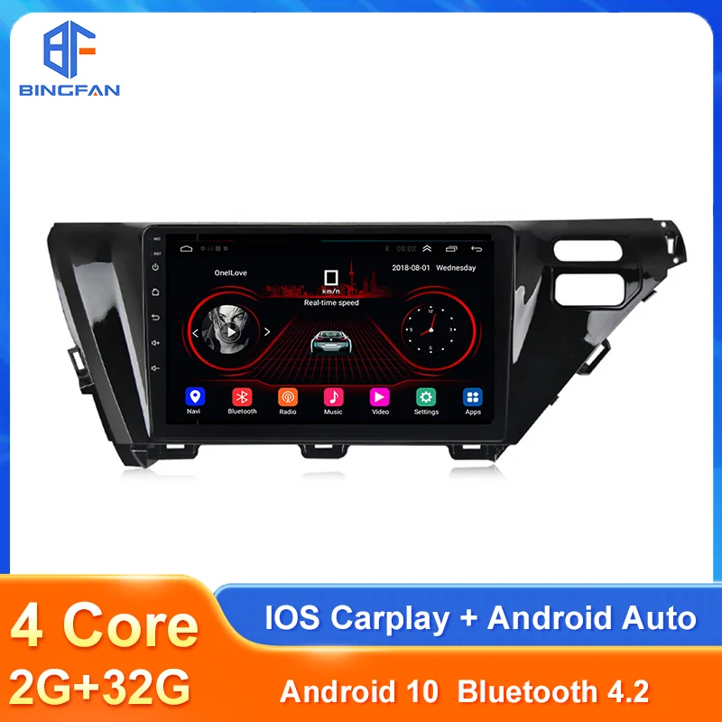 

BINGFAN Carplay 2G 32G Car Multimedia Player For 2018-2019 Toyota Camry with Android Auto Carplay EQ