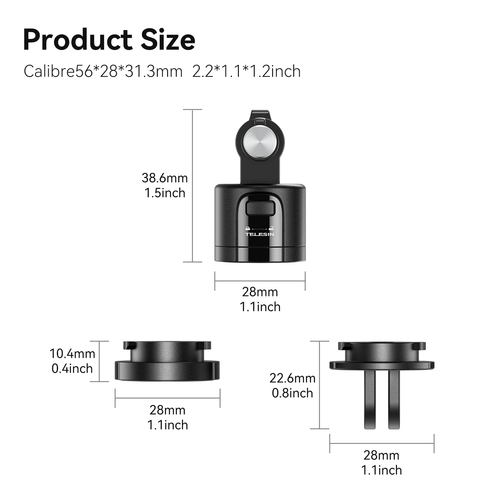Magnetic Quick-release adapter 1/4 screw for Gopro Hero Insta 360 DJI OSMO Action action camera accessory
