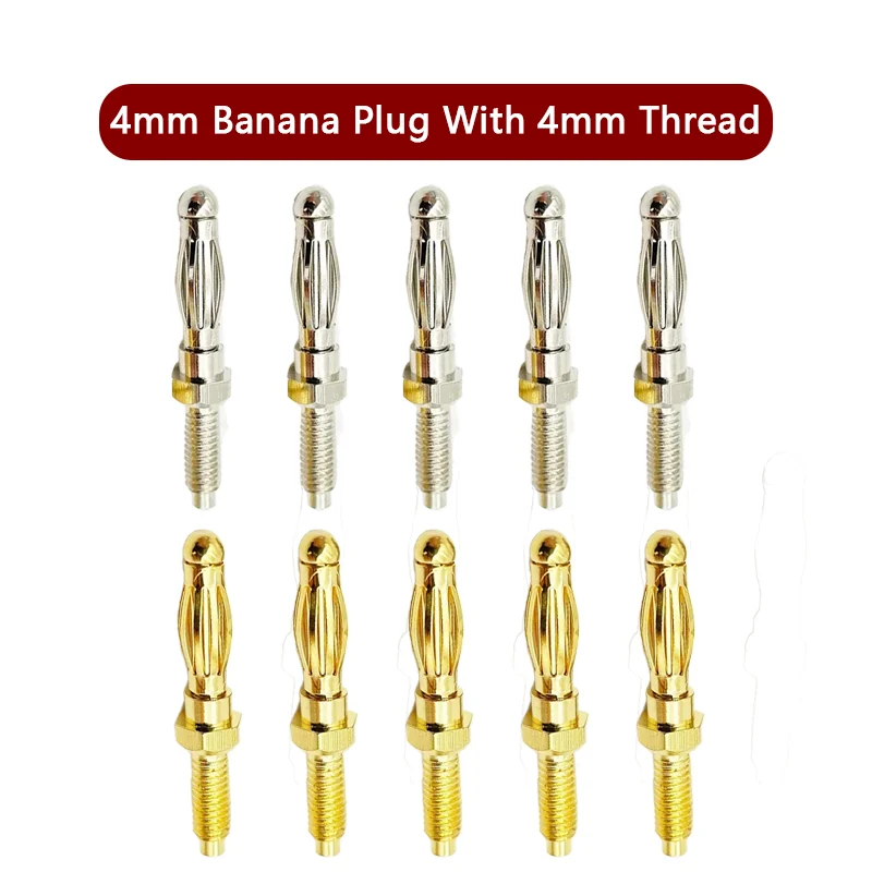 20PCS Lantern Type 4mm Banana Plug With M4 Thread Male Connectors Audio ...