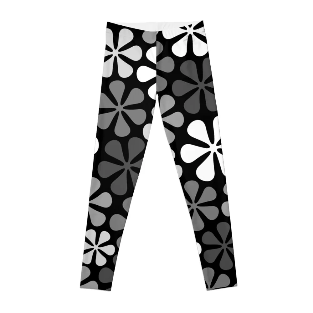 

Abstract Flowers Monochrome Leggings sports for sports shirts gym Women sports Sportswear woman gym Womens Leggings