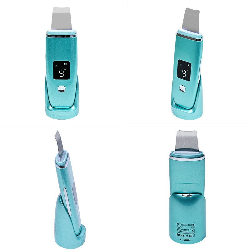 Lesen Ultrasonic Skin Scrubber Lift Machine LCD Digital Deep Face Cleaning Peeling Ultrasound Face Spatula for Blackhead Remover