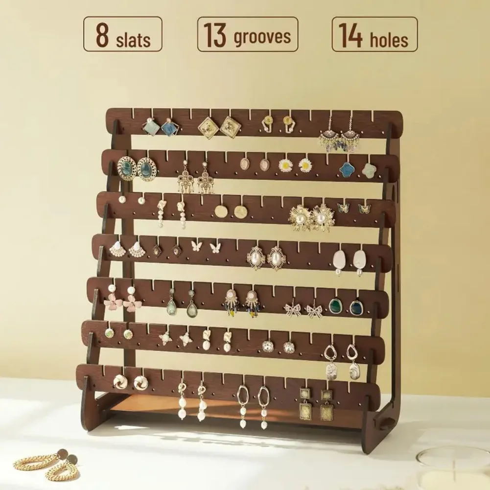 Wooden Earring & Jewelry Display Stand 3