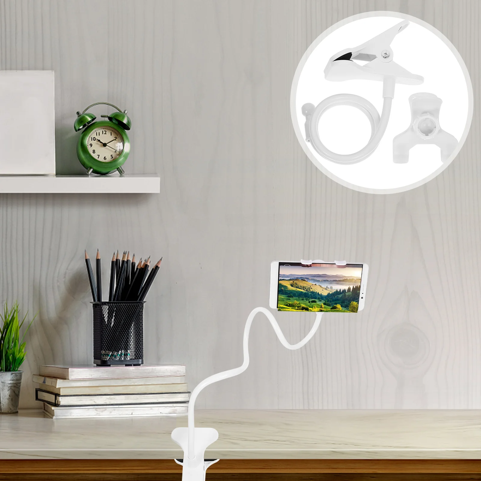 

Mobile Phone Holder Gooseneck Cellphone Stand Mount for Video Recording Aluminum Alloy Adjustable