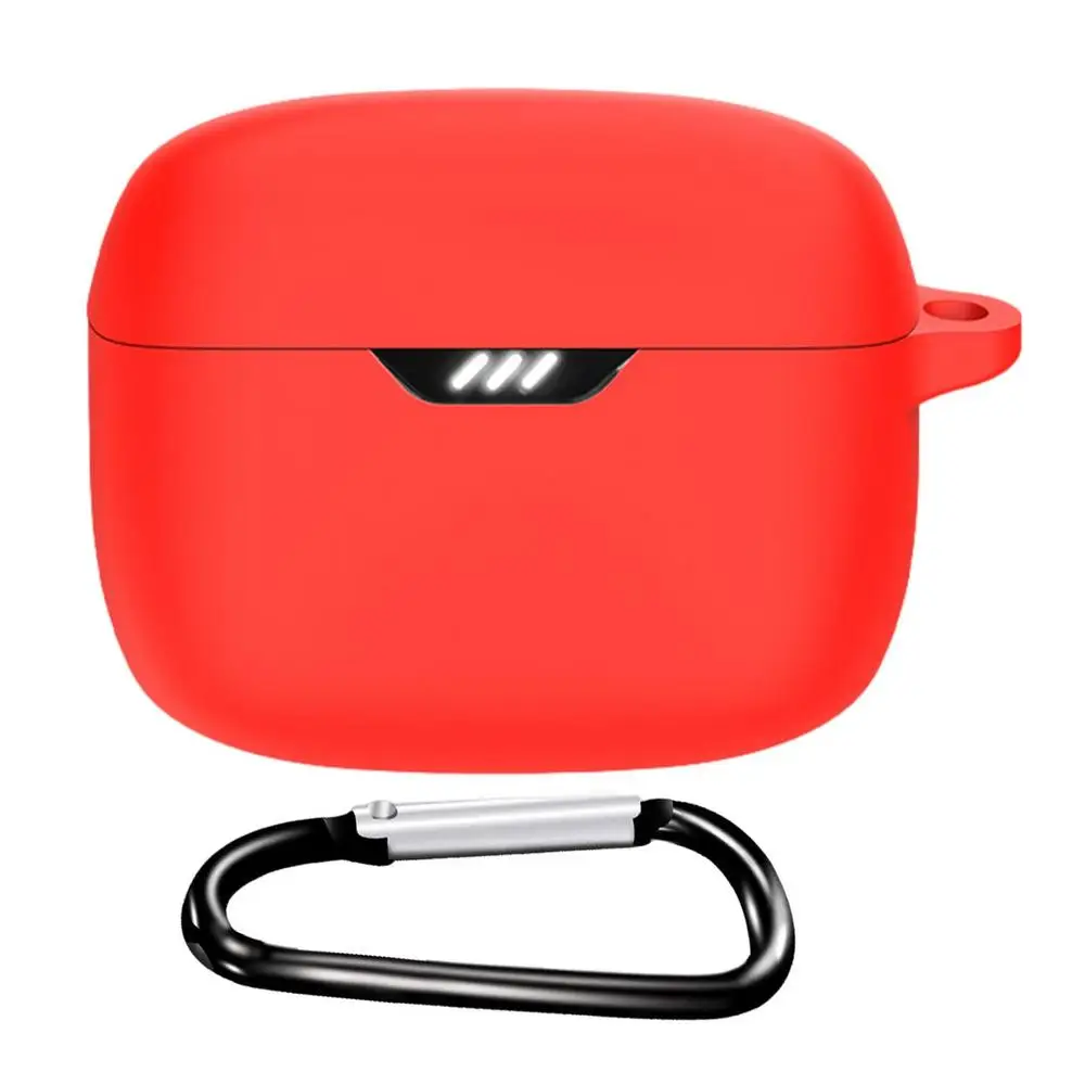 Funda protectora de silicona para auriculares JBL Tune Buds / Beam  Bluetooth (rojo)