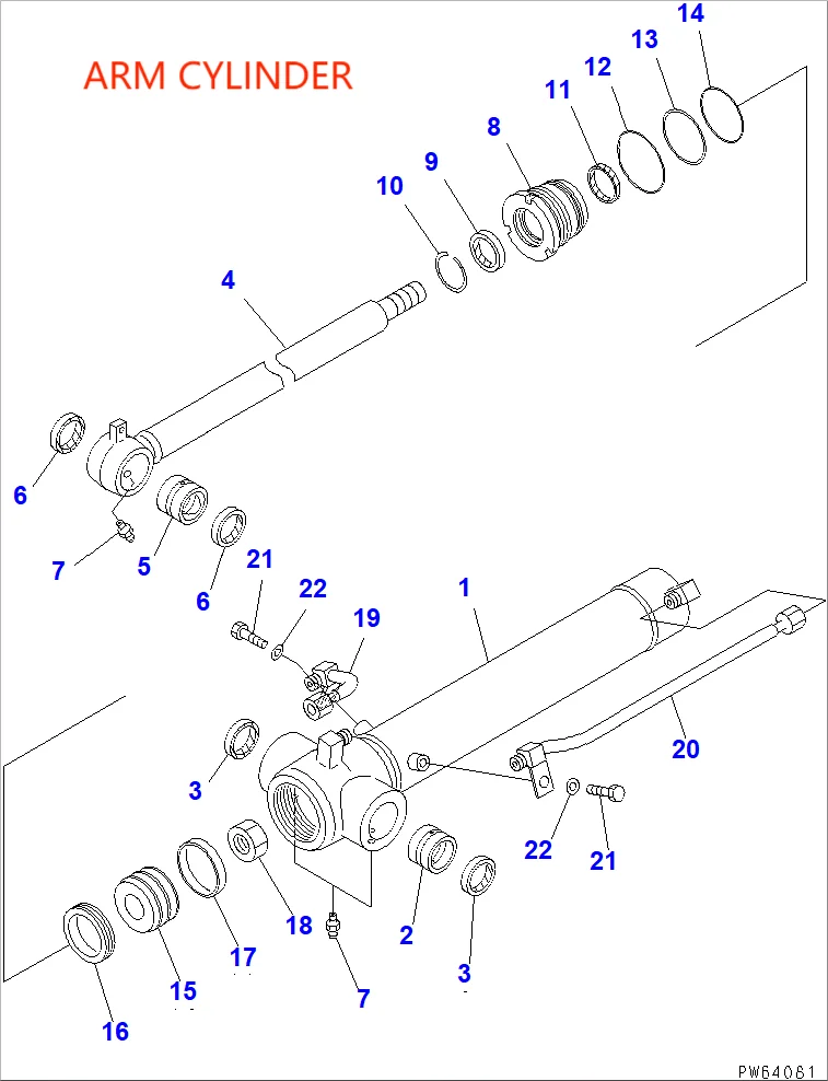 KOMATSU PC30UU-3 BOOM/ARM/BUCKET/BLADE/SWING CYLINDER KIT AND MAIN PUMP MAIN VALVE SWING MOTOR TRAVEL MOTOR SWIVEL JOINT KIT
